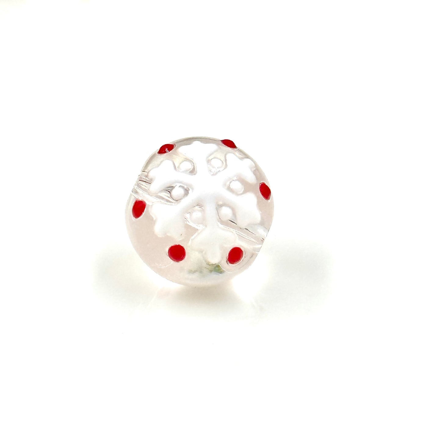 12mm Christmas Themed Glass Beads