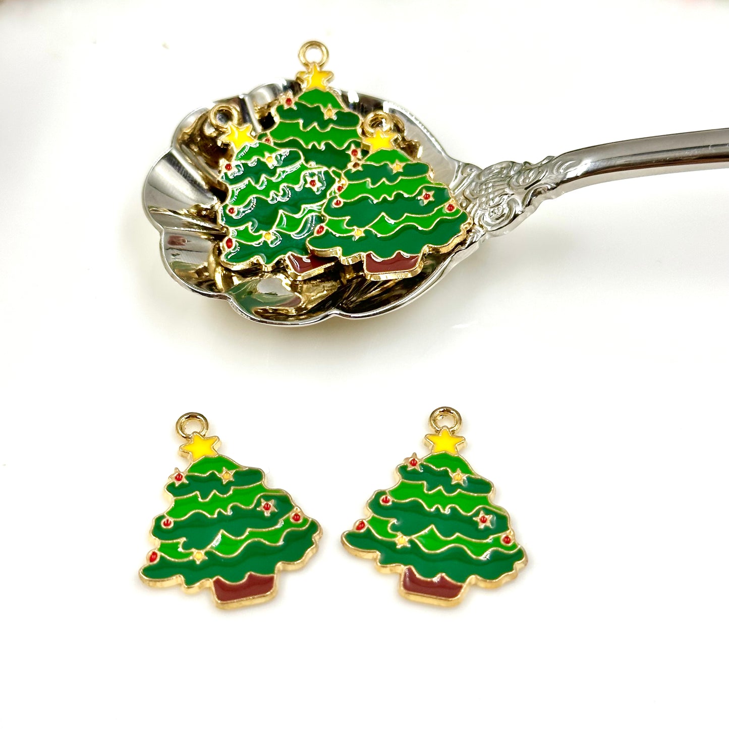 Christmas Tree Metal Charm Pendant