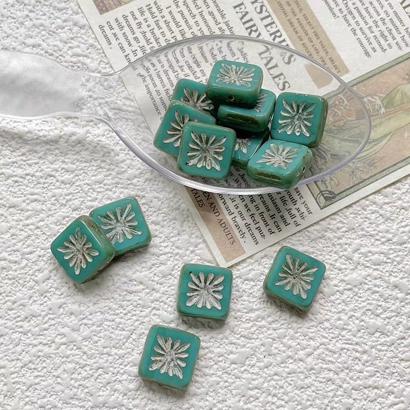 Czech Square Glass Beads - GoGraceBeads