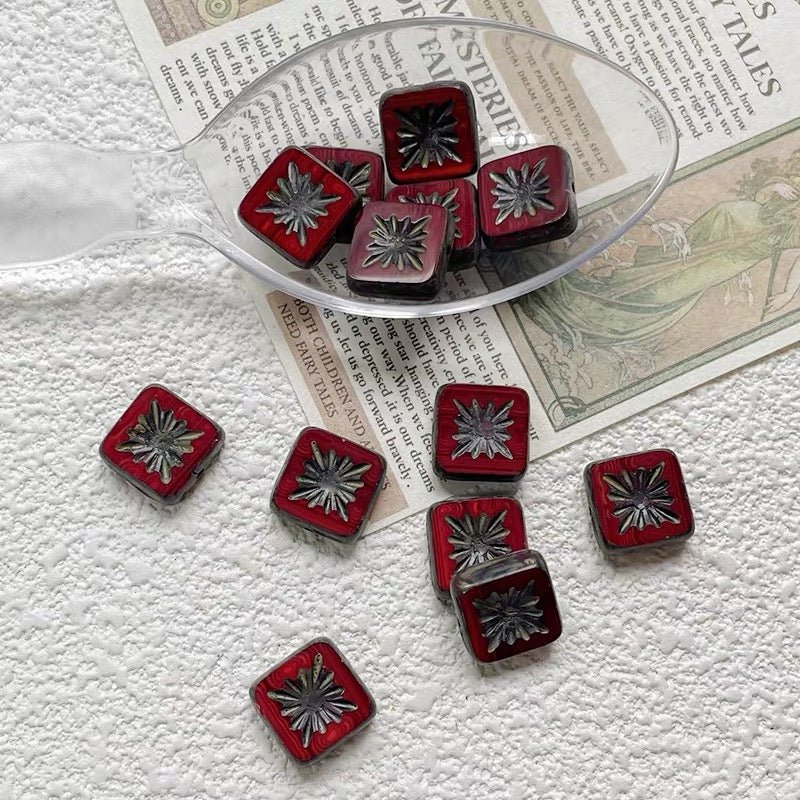 Czech Square Glass Beads - GoGraceBeads