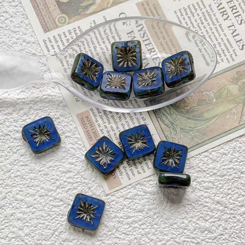 Czech Square Glass Beads - GoGraceBeads