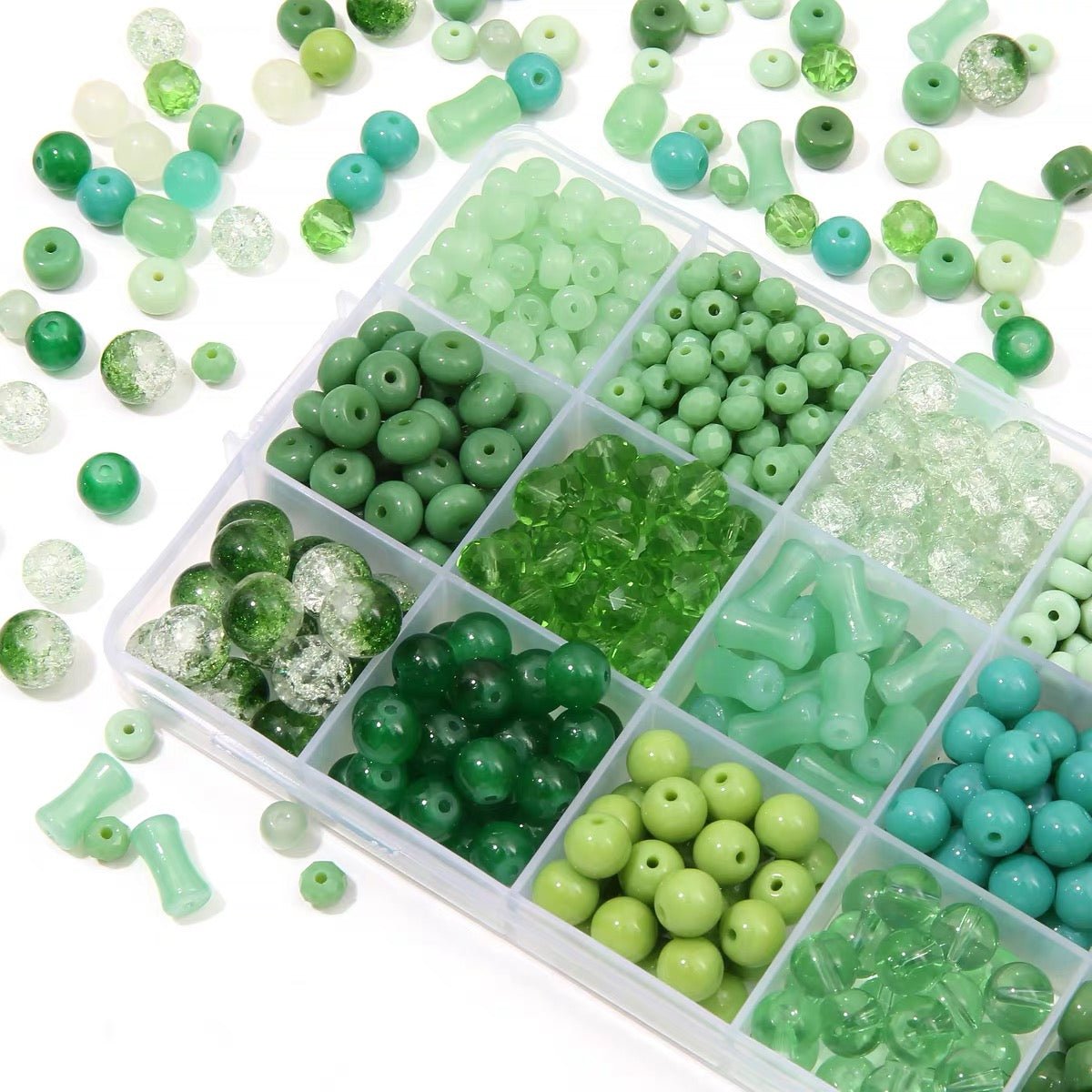 Green Glass Beads Collection - GoGraceBeads