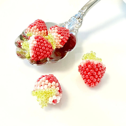 Handmade Strawberry Beads Craft - GoGraceBeads