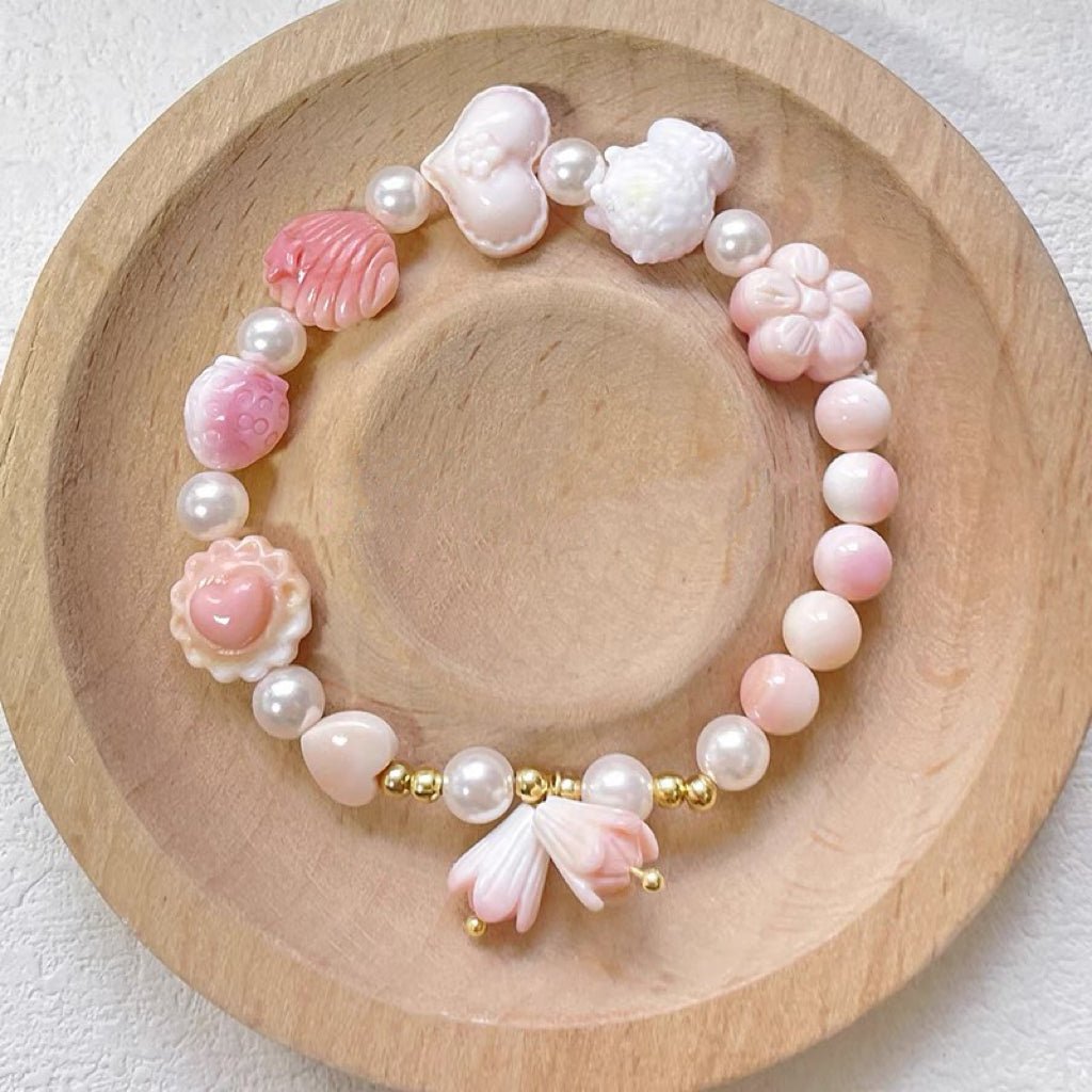 Natural Pink Shell Beads - GoGraceBeads