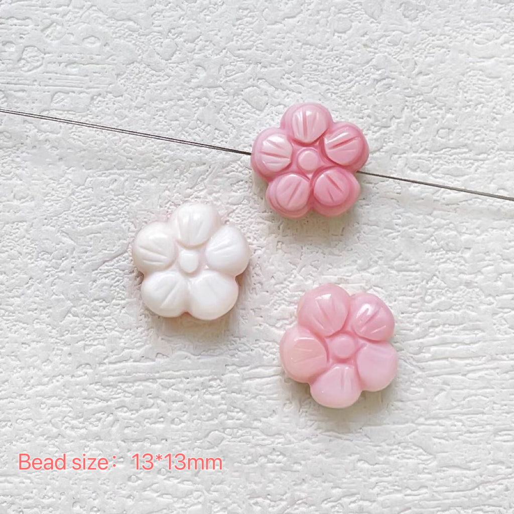 Natural Pink Shell Beads - GoGraceBeads