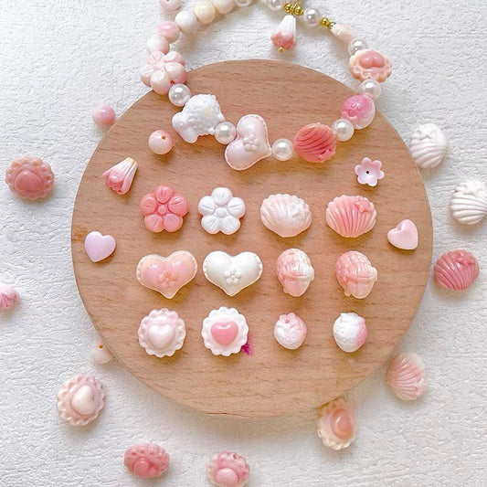 Natural Pink Shell Beads - GoGraceBeads