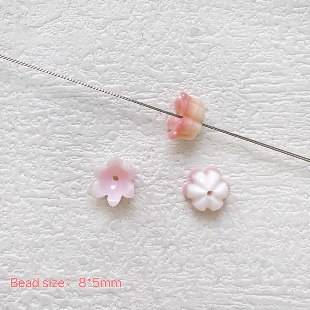 Natural Pink Shell Beads - GoGraceBeads