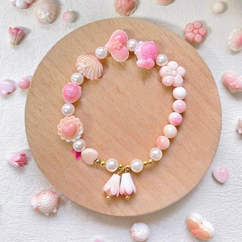 Natural Pink Shell Beads - GoGraceBeads