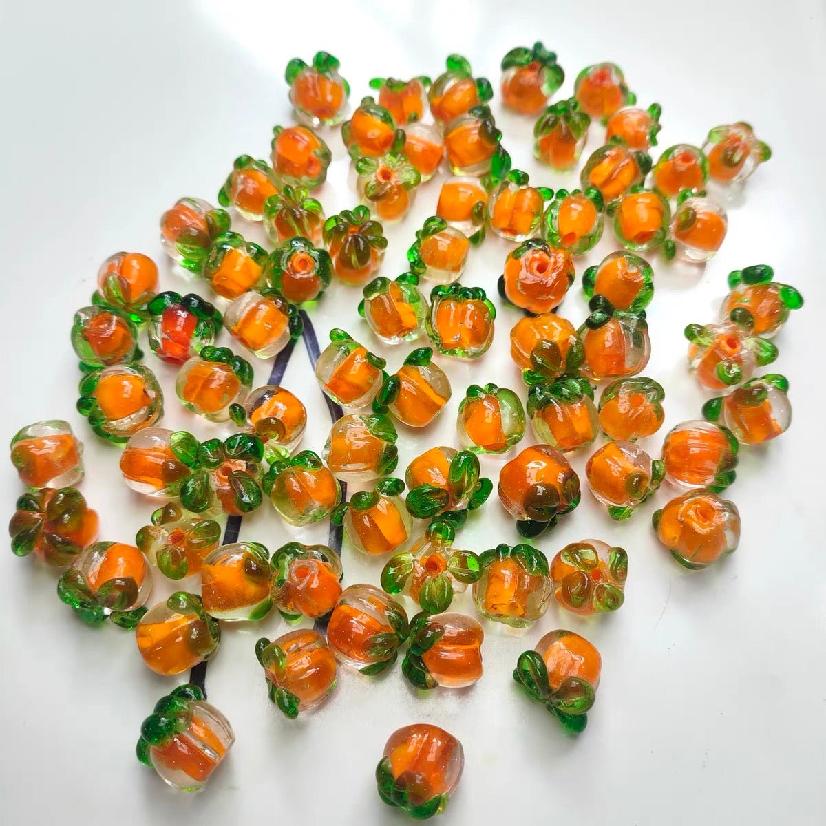 Persimmon Glass beads - GoGraceBeads