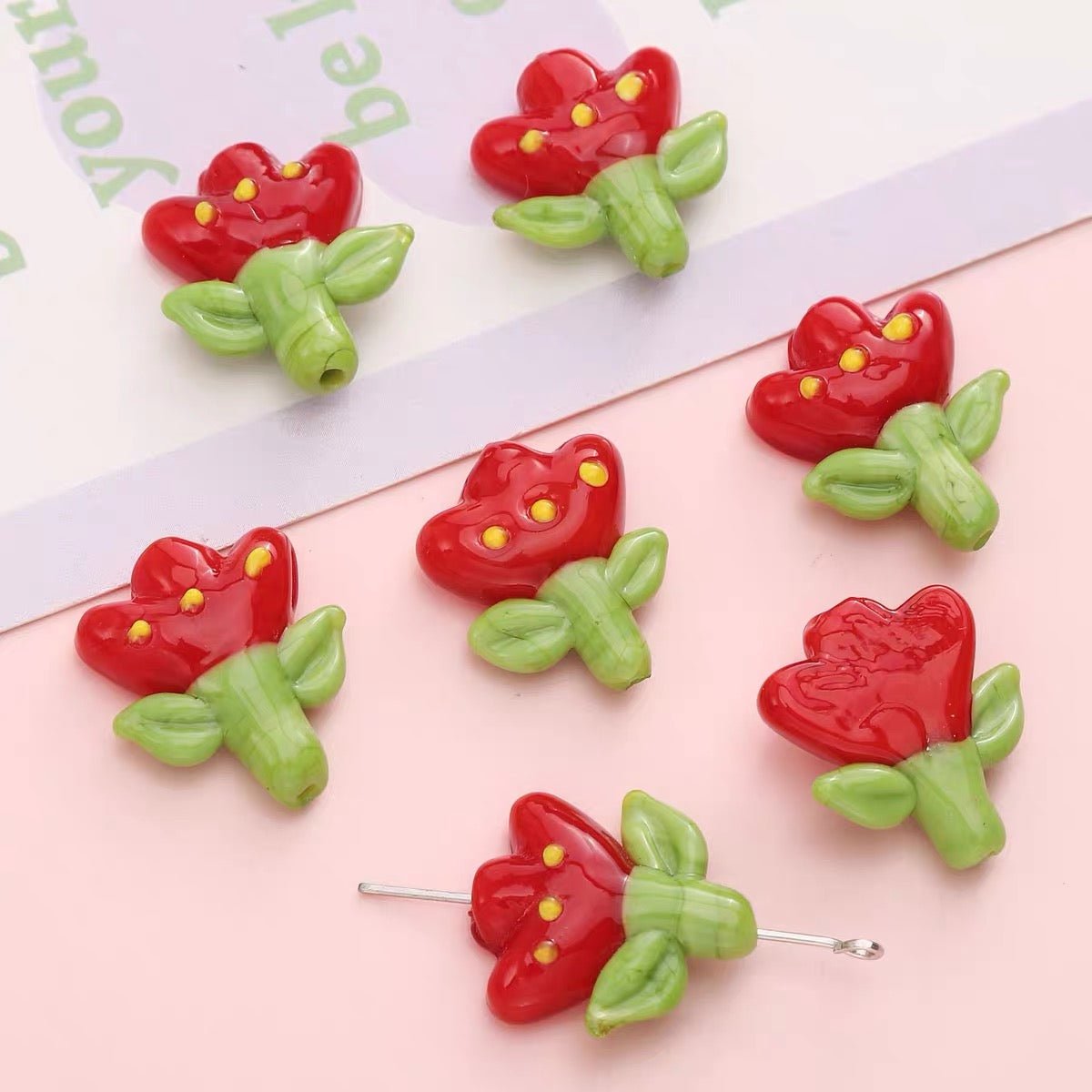 Tulip Flower Glass Beads - GoGraceBeads