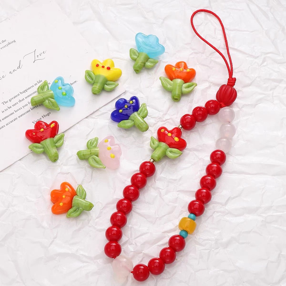 Tulip Flower Glass Beads - GoGraceBeads