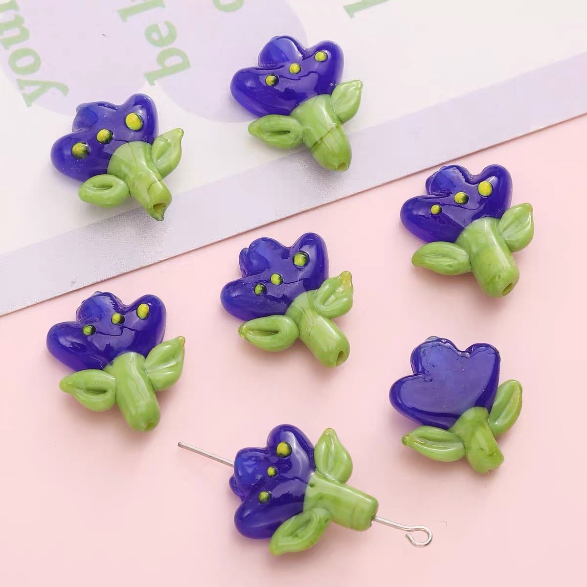 Tulip Flower Glass Beads - GoGraceBeads